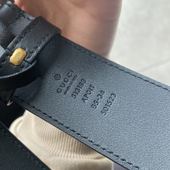 Gucci Black Belt with Colorful Gem Buckle - Picture 4 of 5